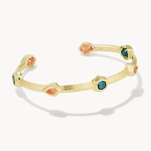 Kendra Scott Monica Gold Cuff Bracelet in Teal Mix